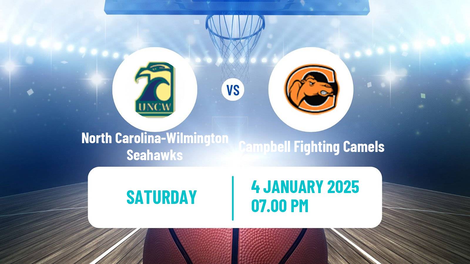 Basketball NCAA College Basketball North Carolina-Wilmington Seahawks - Campbell Fighting Camels