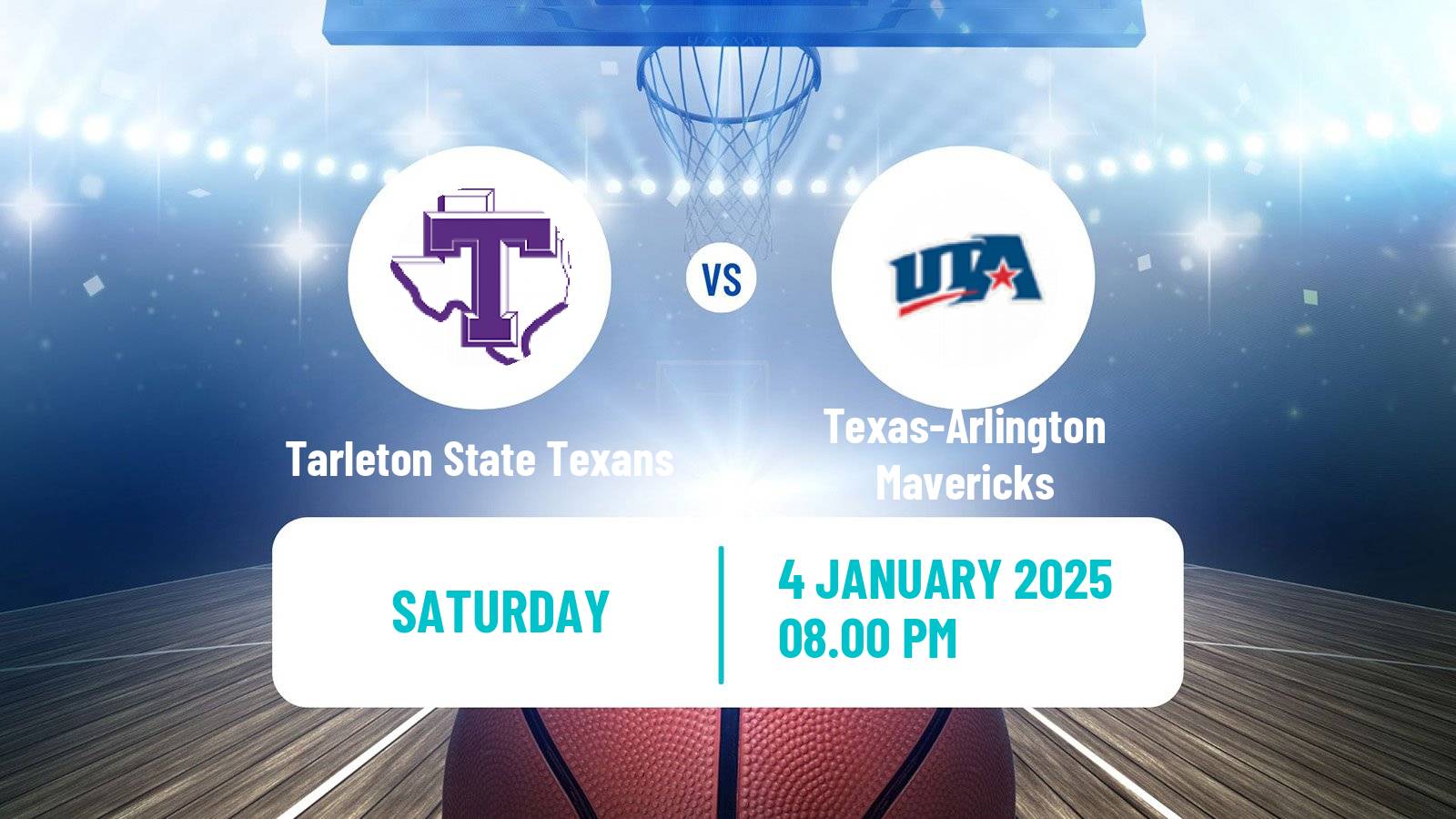 Basketball NCAA College Basketball Tarleton State Texans - Texas-Arlington Mavericks