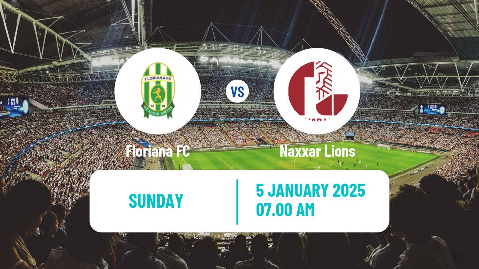 Soccer Maltese Premier League Floriana - Naxxar Lions