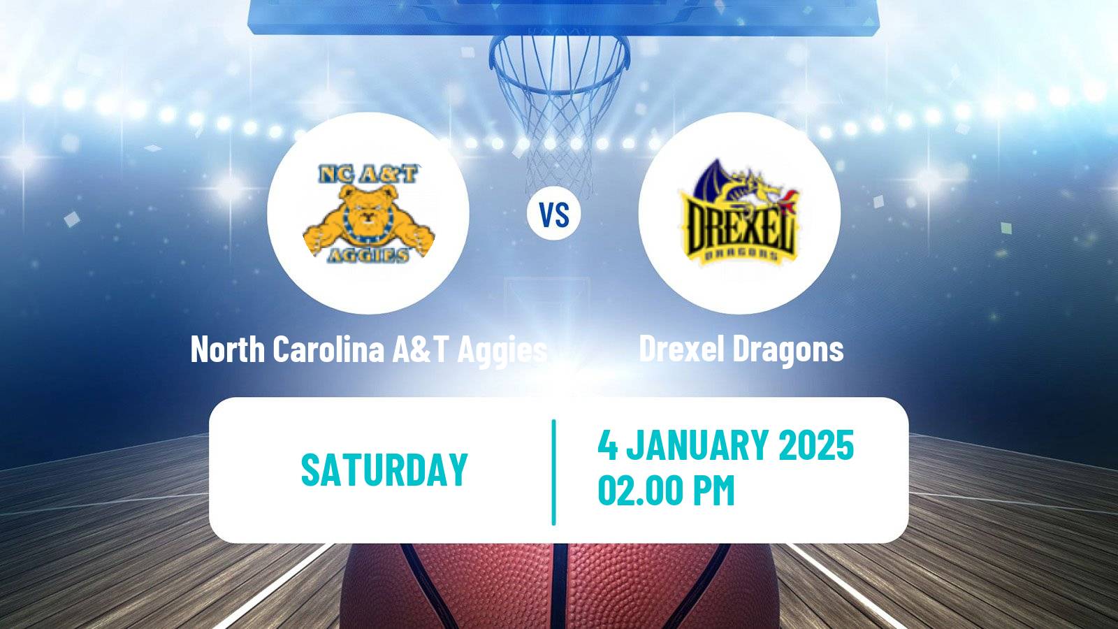 Basketball NCAA College Basketball North Carolina A&T Aggies - Drexel Dragons