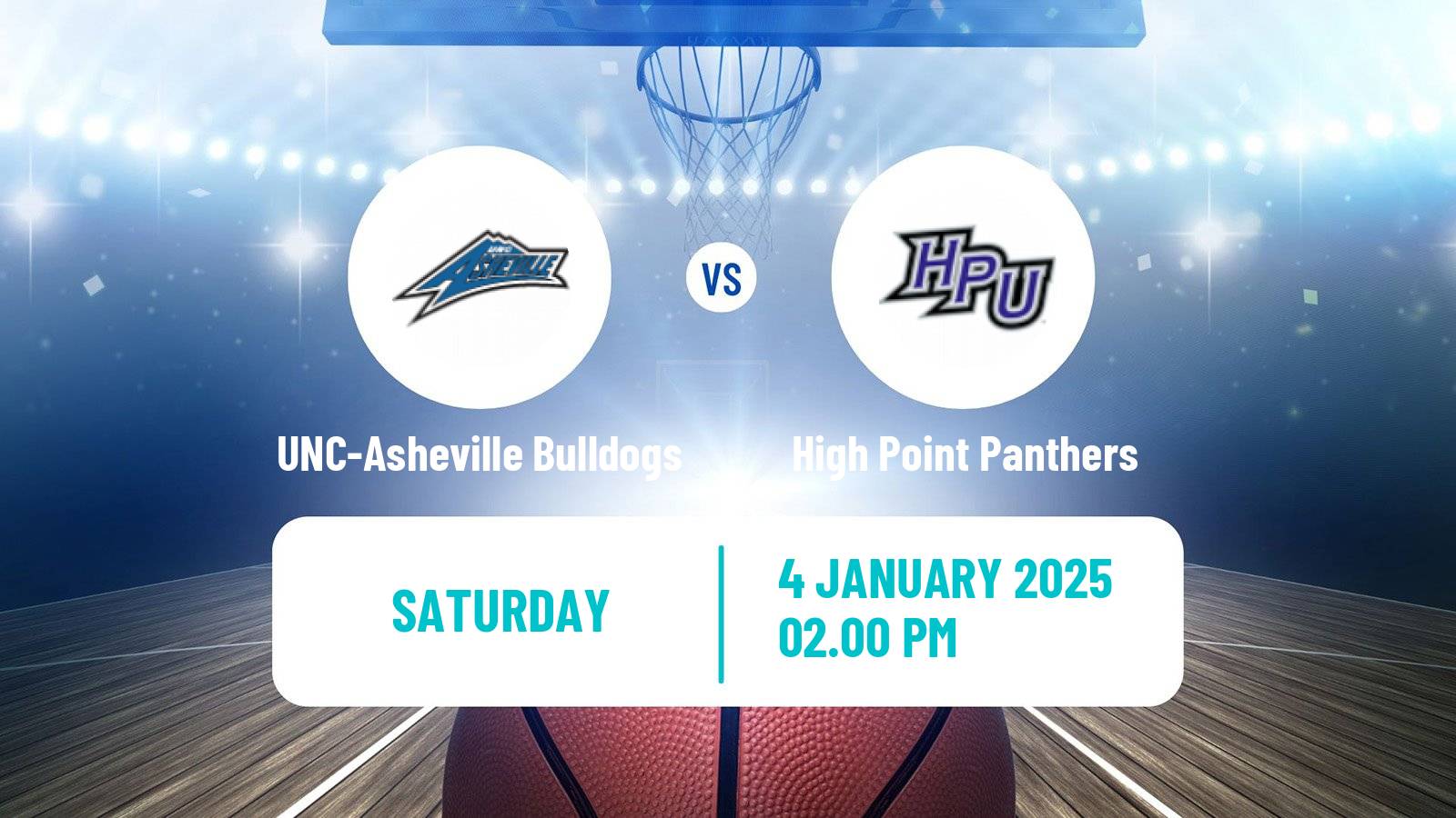 Basketball NCAA College Basketball UNC-Asheville Bulldogs - High Point Panthers