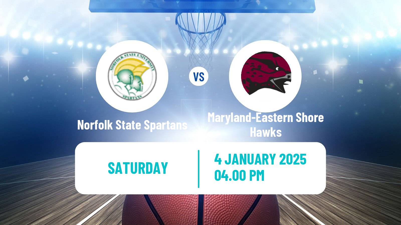 Basketball NCAA College Basketball Norfolk State Spartans - Maryland-Eastern Shore Hawks