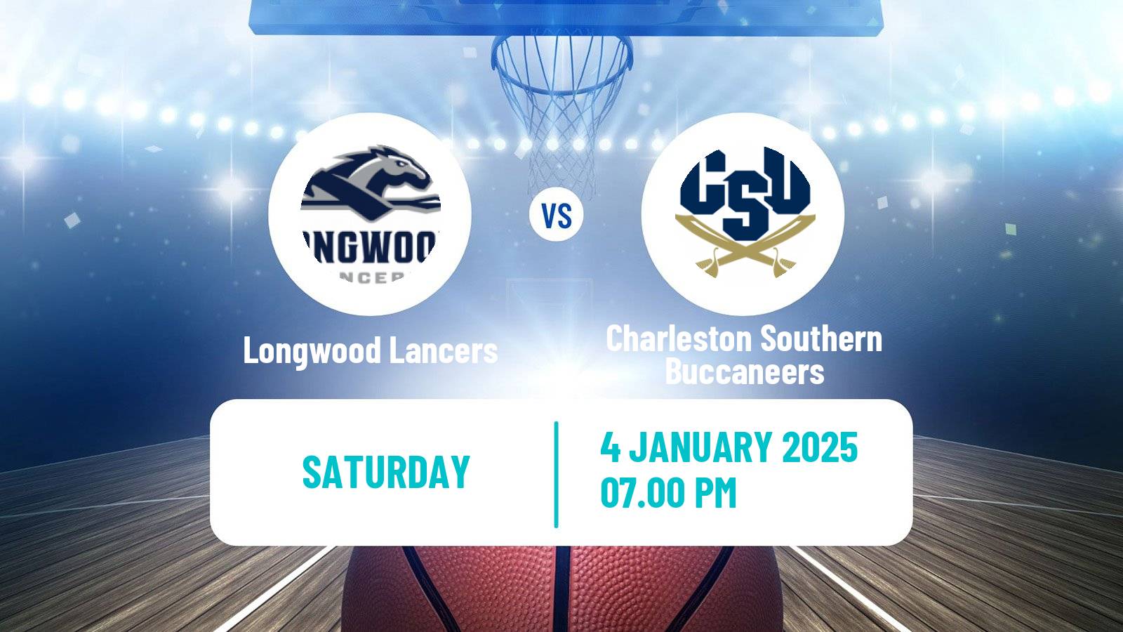 Basketball NCAA College Basketball Longwood Lancers - Charleston Southern Buccaneers