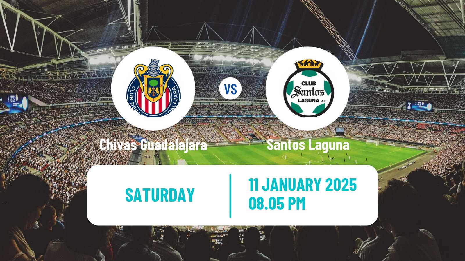 Soccer Mexican Liga MX Chivas Guadalajara - Santos Laguna