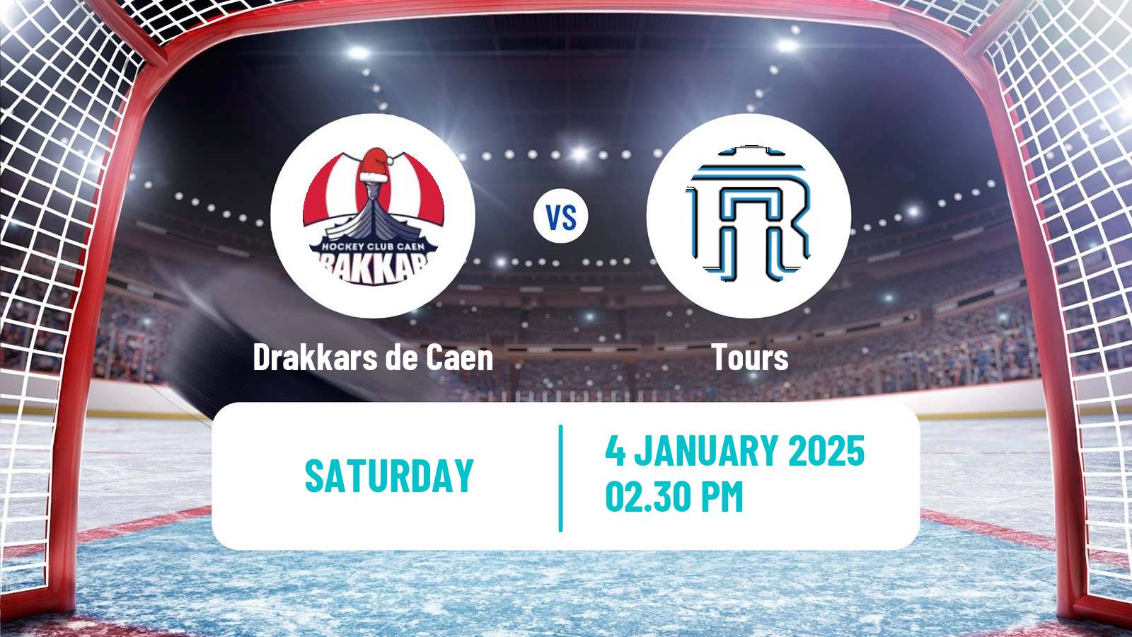 Hockey French D1 Ice Hockey Drakkars de Caen - Tours