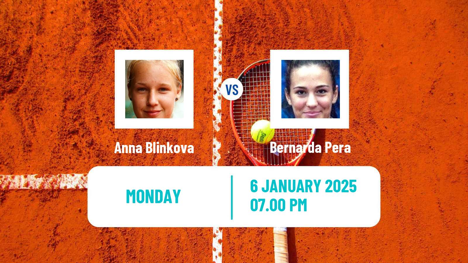 Tennis WTA Hobart Anna Blinkova - Bernarda Pera