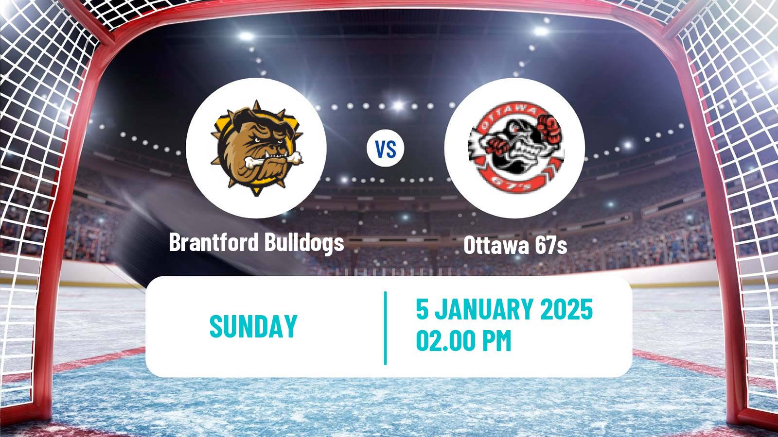 Hockey OHL Brantford Bulldogs - Ottawa 67s