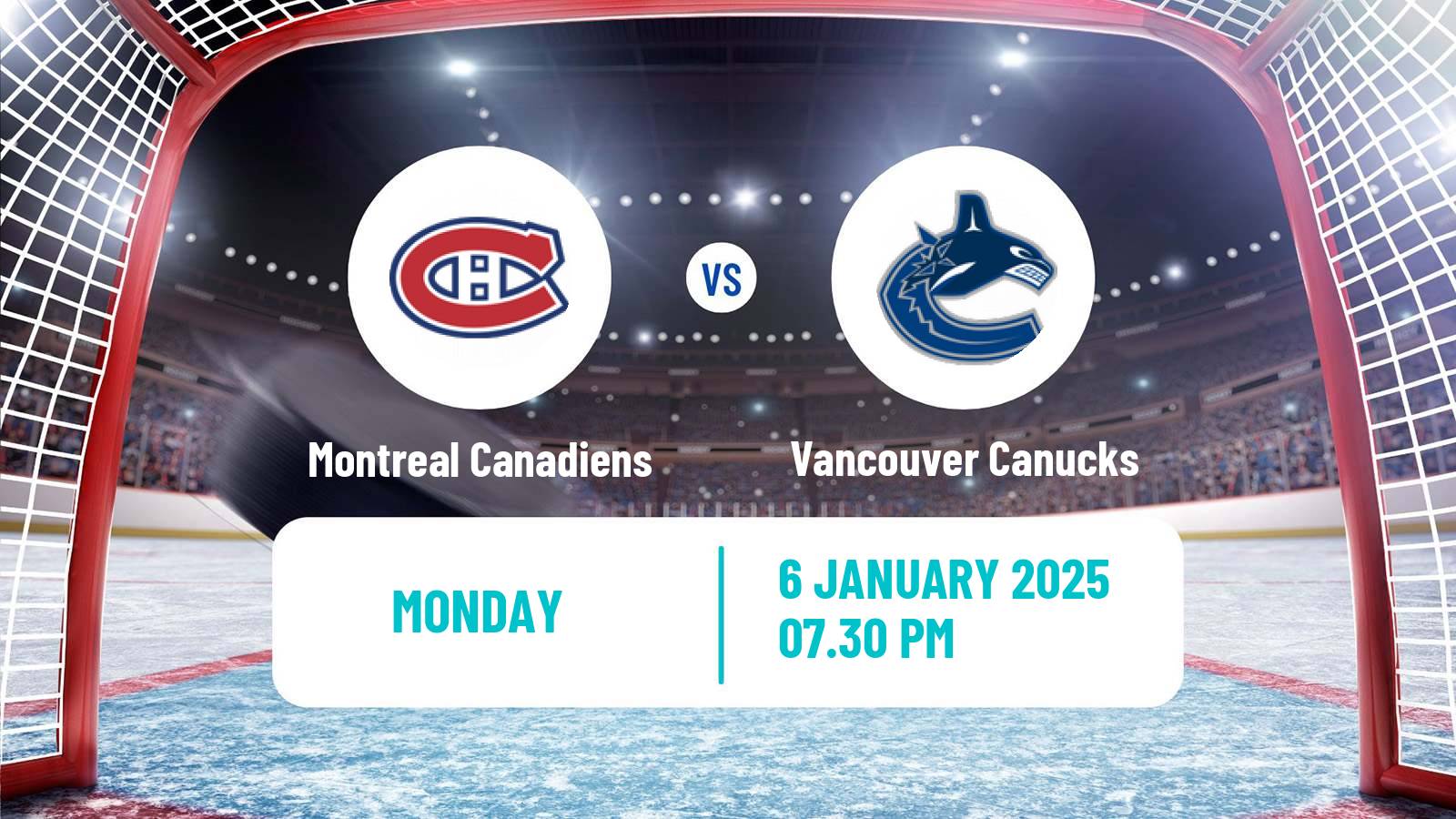 Hockey NHL Montreal Canadiens - Vancouver Canucks