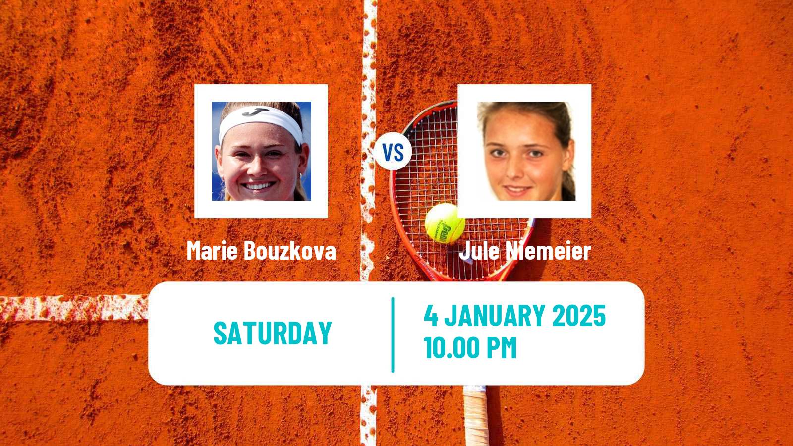 Tennis WTA Adelaide Marie Bouzkova - Jule Niemeier