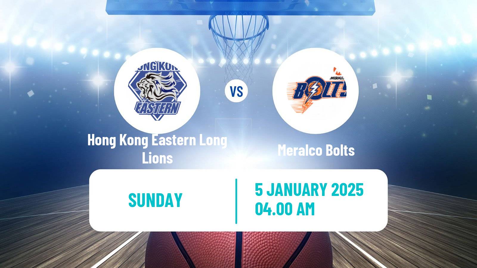 Basketball Philippines - Commissioners Cup Hong Kong Eastern Long Lions - Meralco Bolts