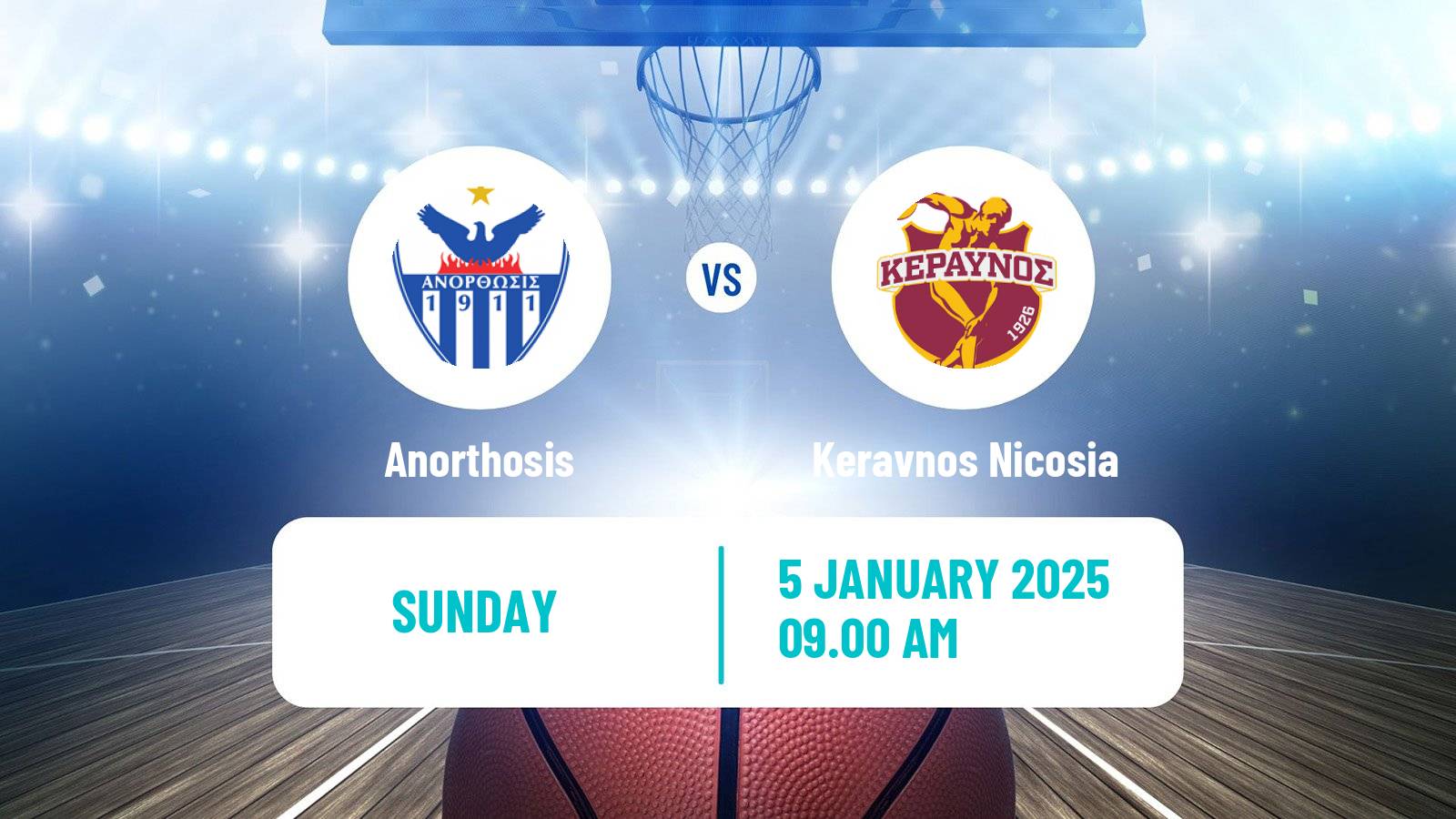 Basketball Cypriot Division A Basketball Anorthosis - Keravnos Nicosia