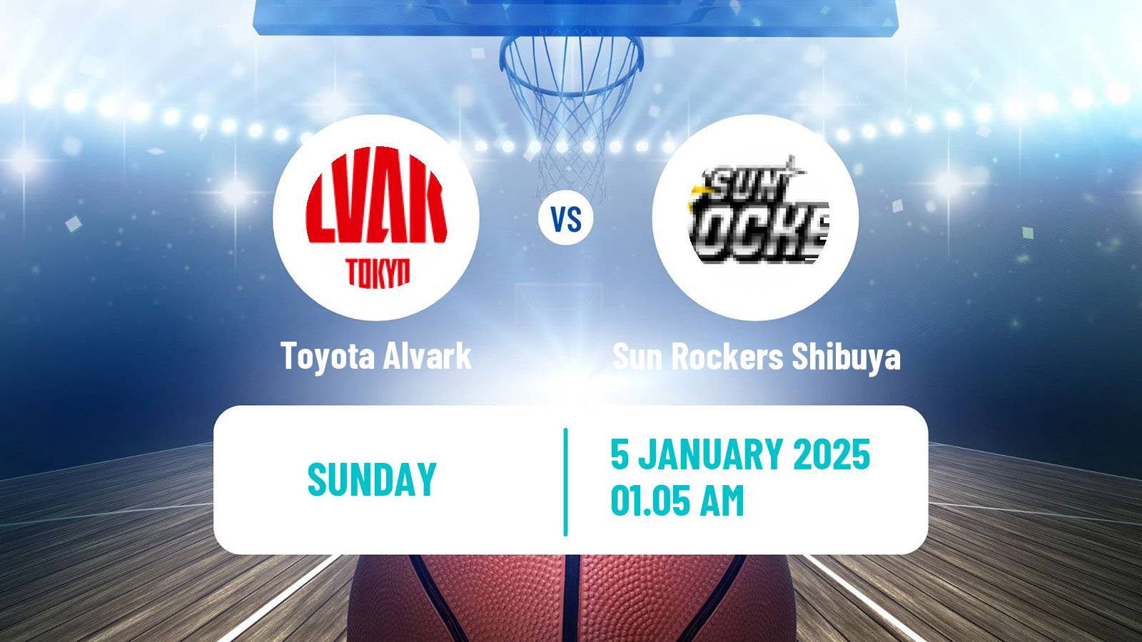 Basketball BJ League Toyota Alvark - Sun Rockers Shibuya