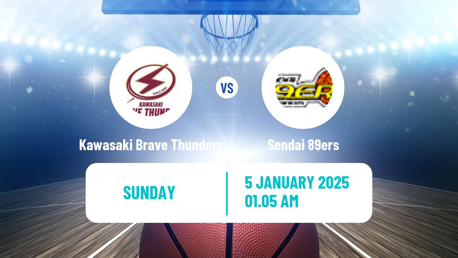 Basketball BJ League Kawasaki Brave Thunders - Sendai 89ers