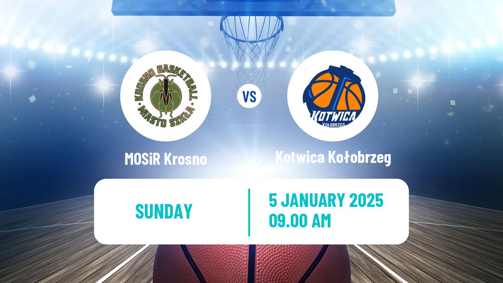 Basketball Polish 1 Liga Basketball MOSiR Krosno - Kotwica Kołobrzeg