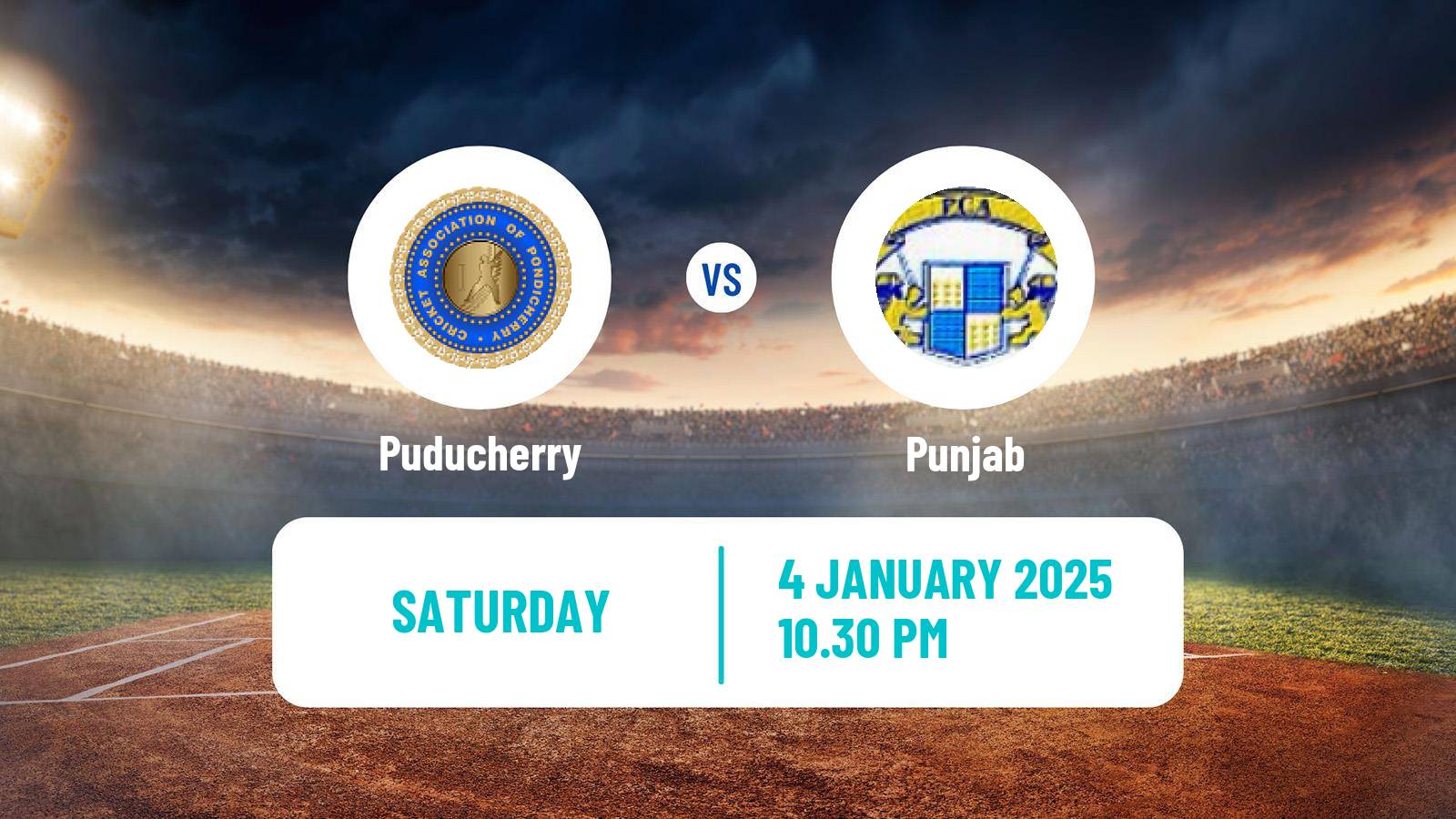 Cricket Vijay Hazare Trophy Puducherry - Punjab