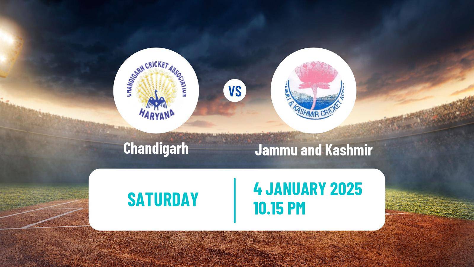 Cricket Vijay Hazare Trophy Chandigarh - Jammu and Kashmir