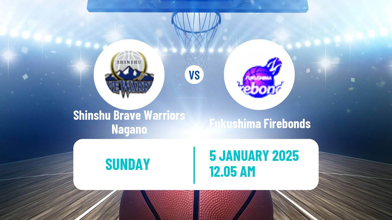 Basketball Japan B2 League Basketball Shinshu Brave Warriors Nagano - Fukushima Firebonds