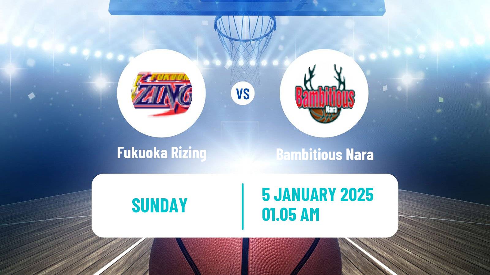 Basketball Japan B2 League Basketball Fukuoka Rizing - Bambitious Nara