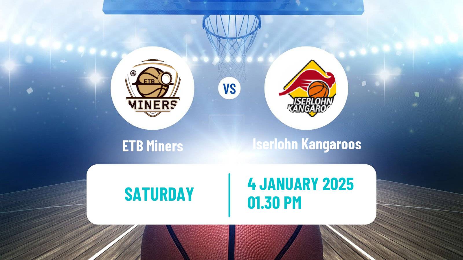 Basketball German Pro B Basketball ETB Miners - Iserlohn Kangaroos