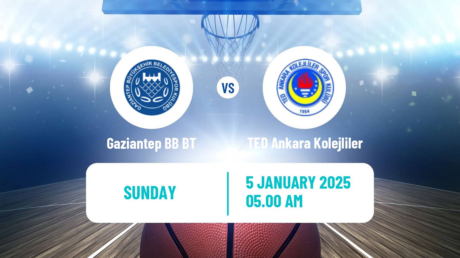 Basketball Turkish TBL Gaziantep BB BT - TED Ankara Kolejliler