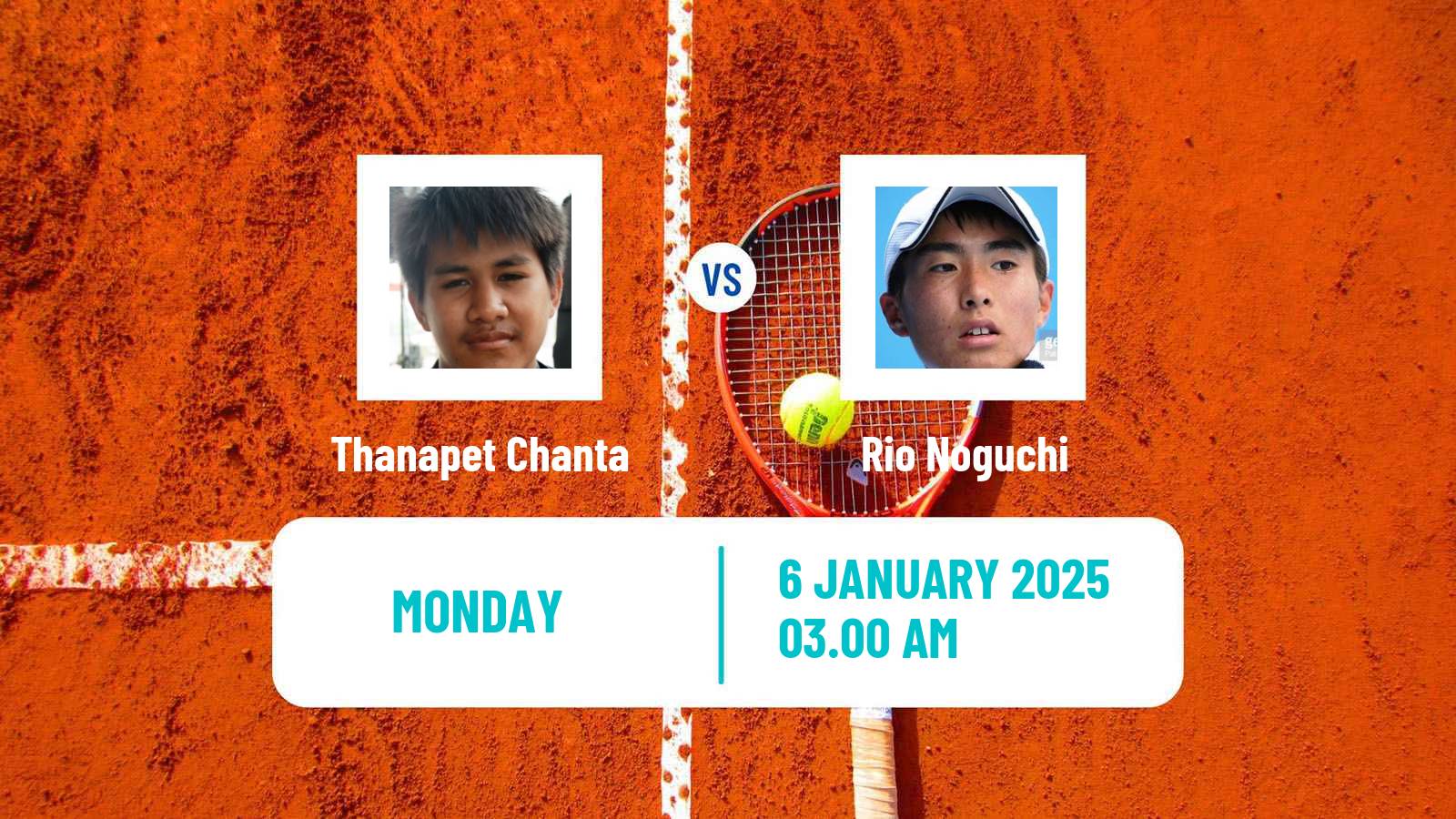 Tennis Nonthaburi 2 Challenger Men Thanapet Chanta - Rio Noguchi