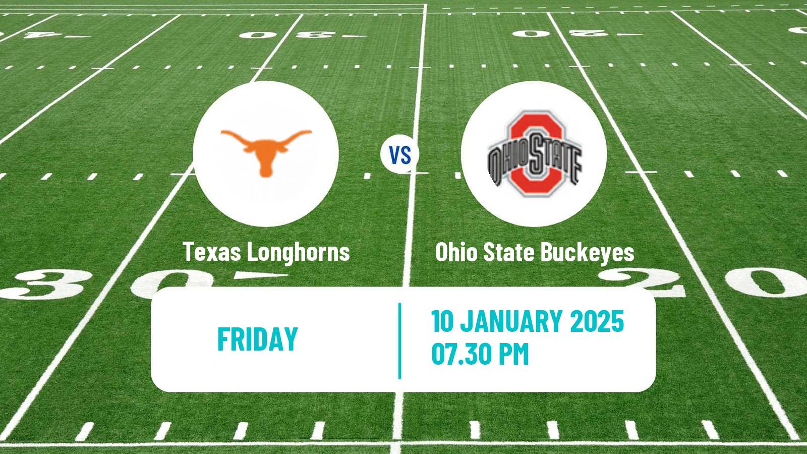 American football NCAA College Football Texas Longhorns - Ohio State Buckeyes