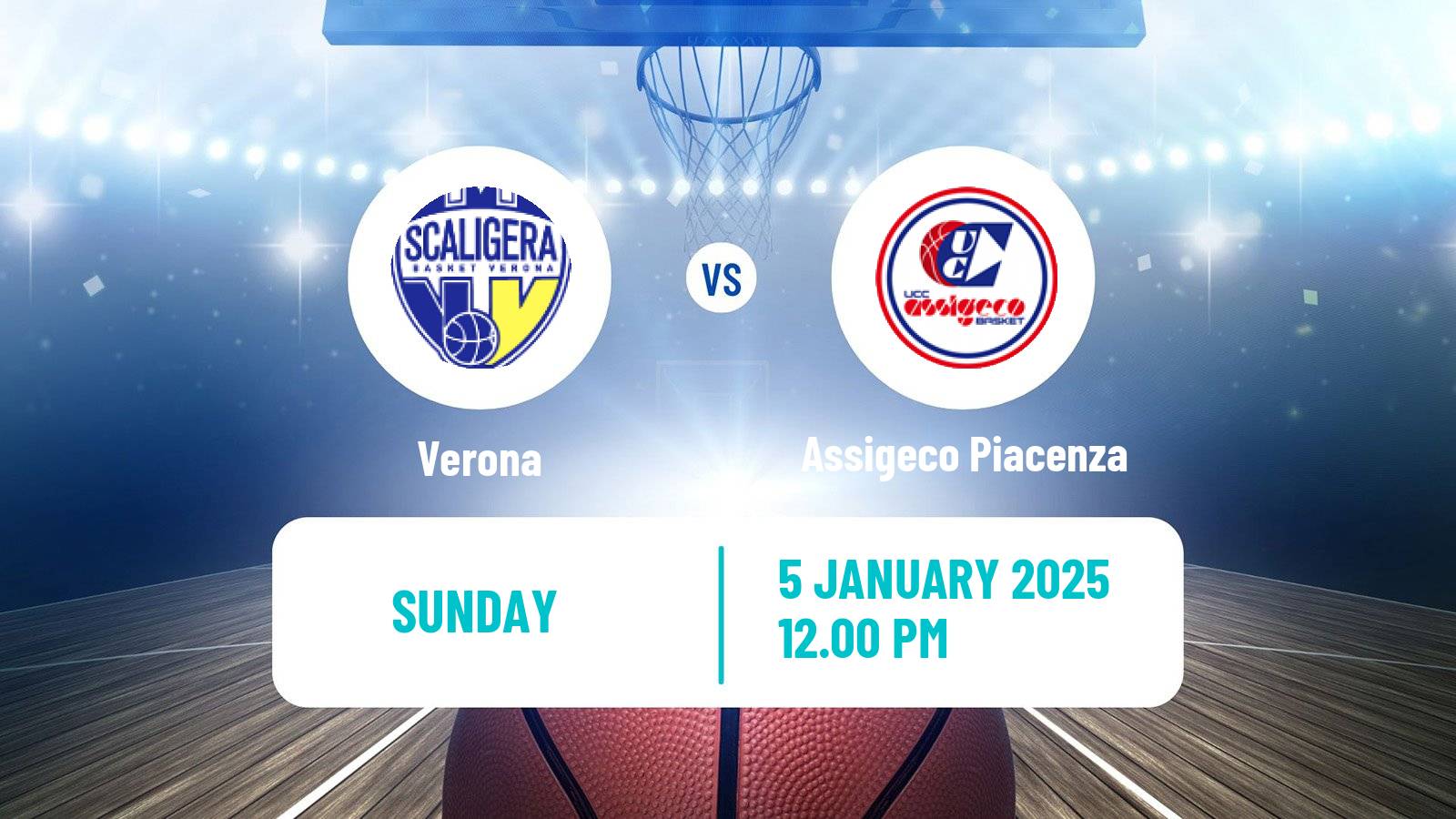 Basketball Italian Serie A2 Basketball Verona - Assigeco Piacenza