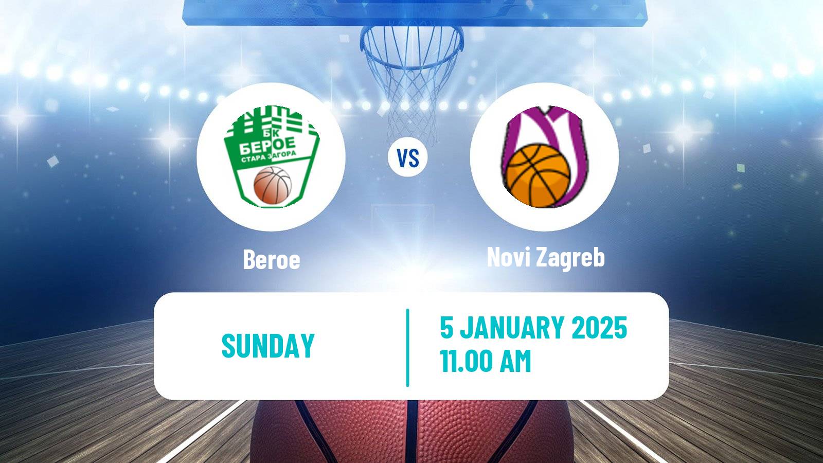 Basketball WABA League Beroe - Novi Zagreb