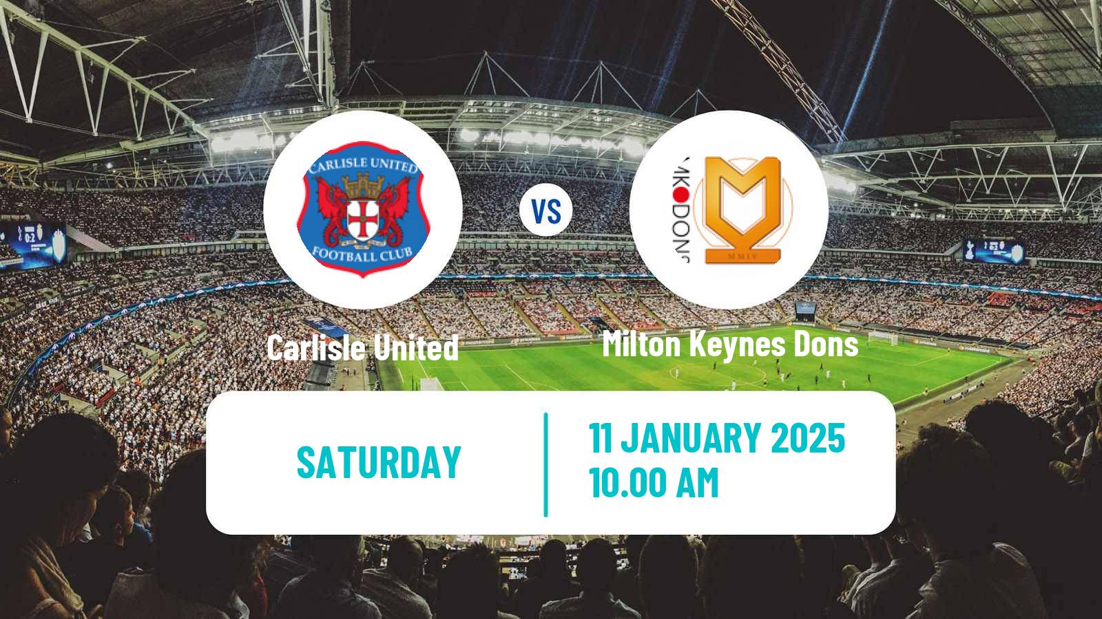 Soccer English League Two Carlisle United - Milton Keynes Dons