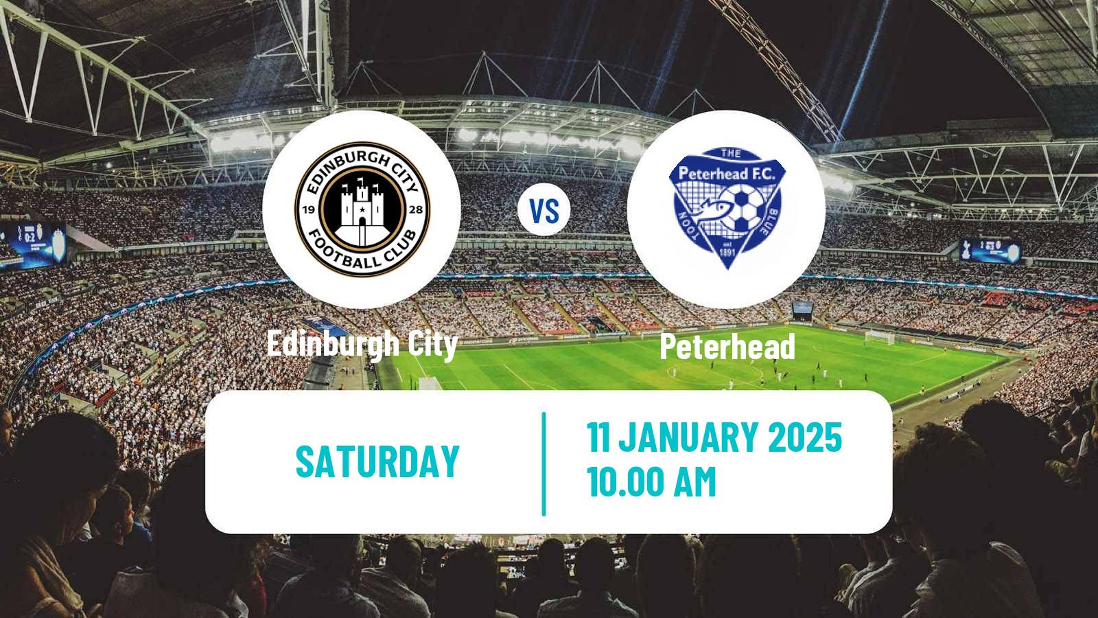 Soccer Scottish League Two Edinburgh City - Peterhead