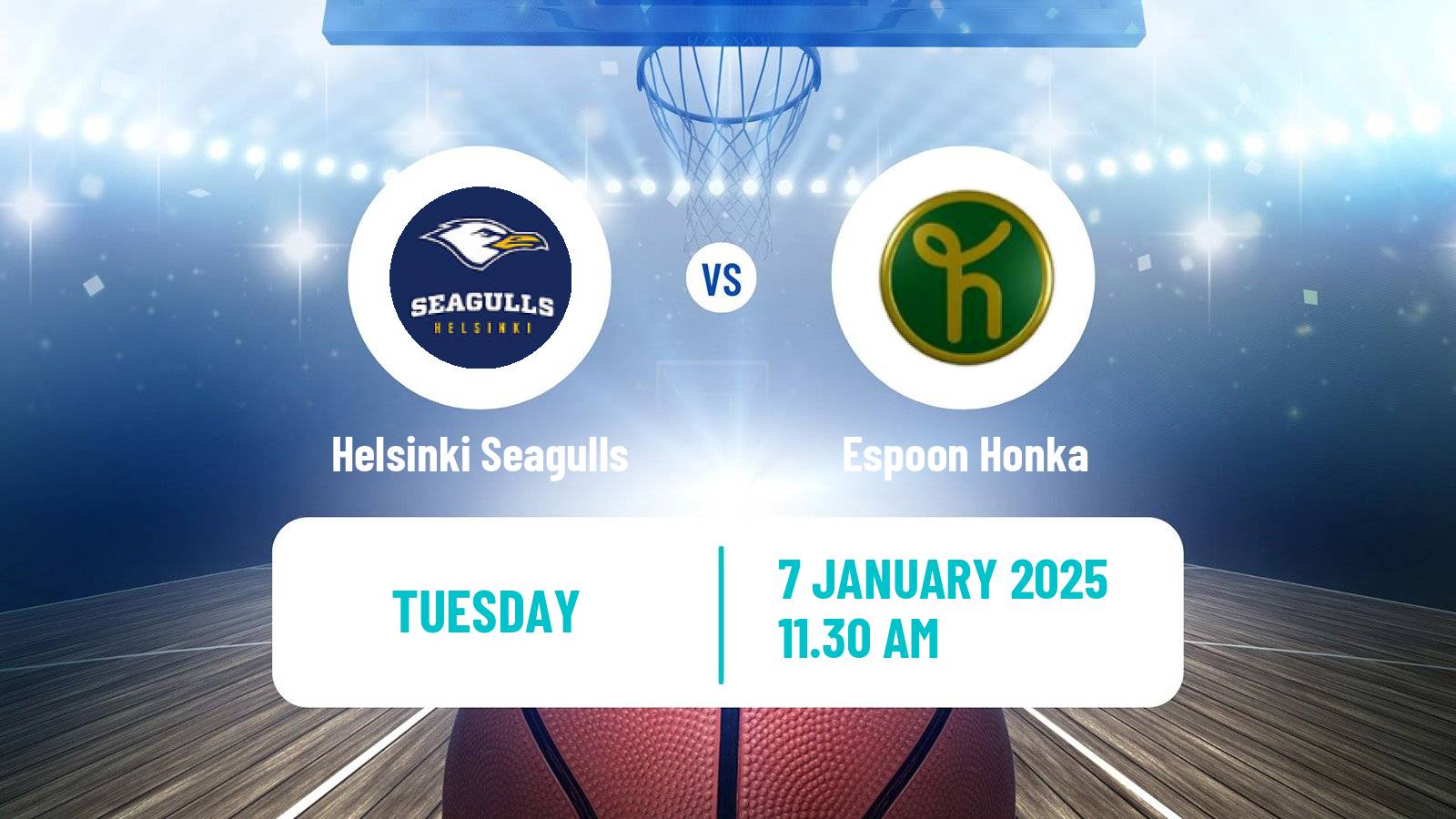 Basketball Finnish Korisliiga Helsinki Seagulls - Espoon Honka