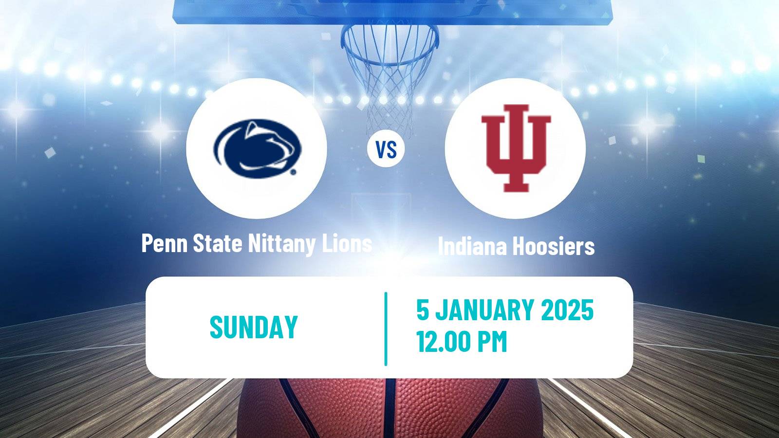 Basketball NCAA College Basketball Penn State Nittany Lions - Indiana Hoosiers