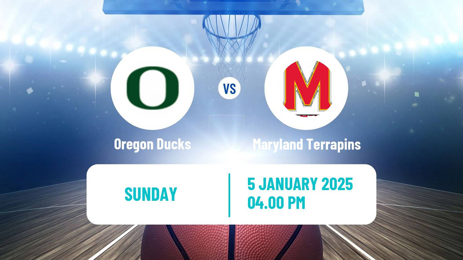 Basketball NCAA College Basketball Oregon Ducks - Maryland Terrapins