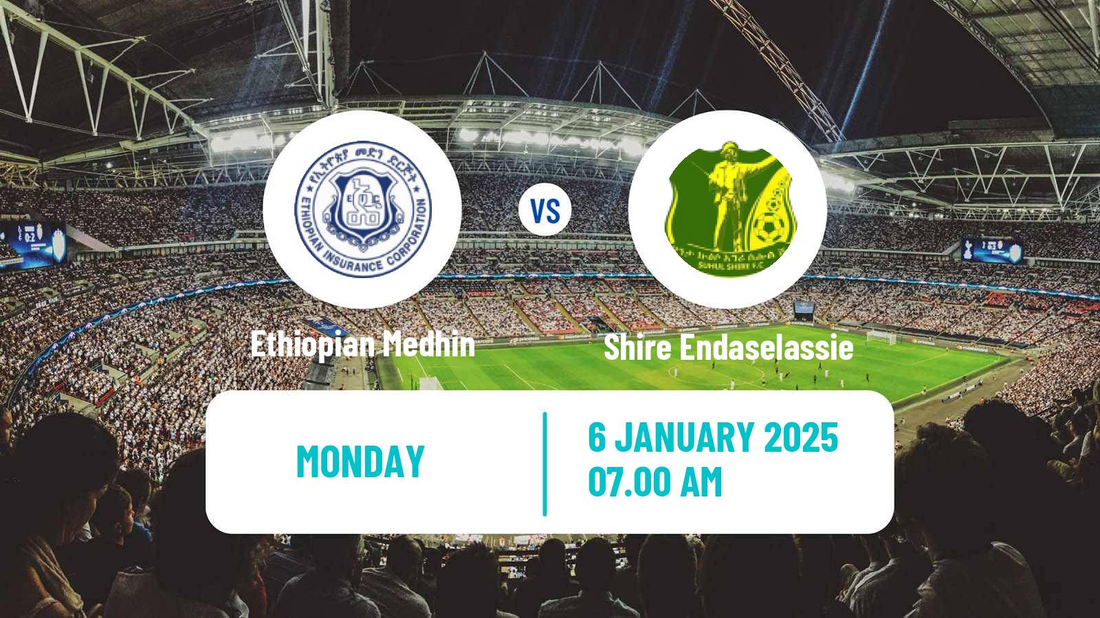 Soccer Ethiopian Premier League Ethiopian Medhin - Shire Endaselassie