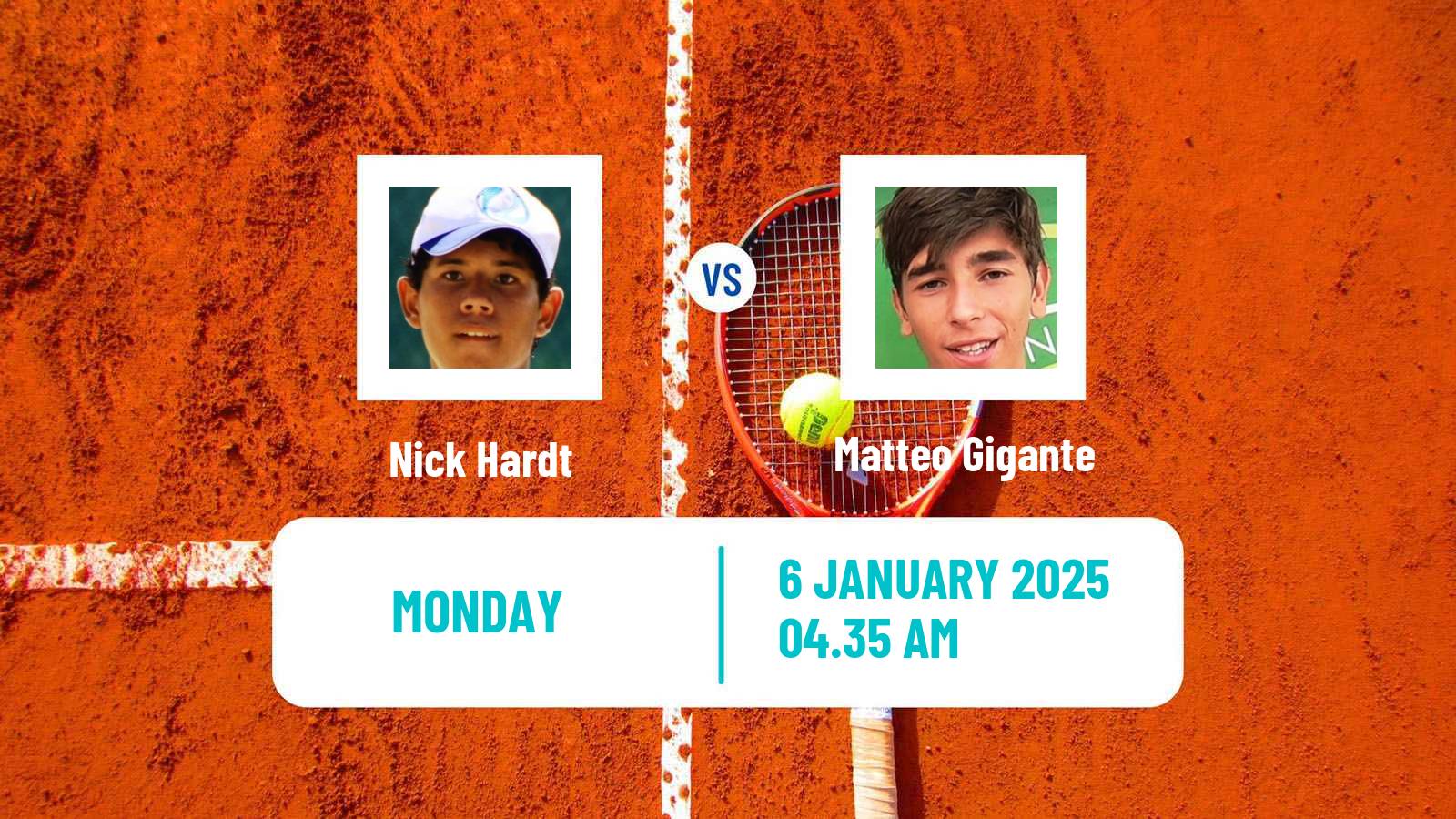 Tennis ATP Australian Open Nick Hardt - Matteo Gigante