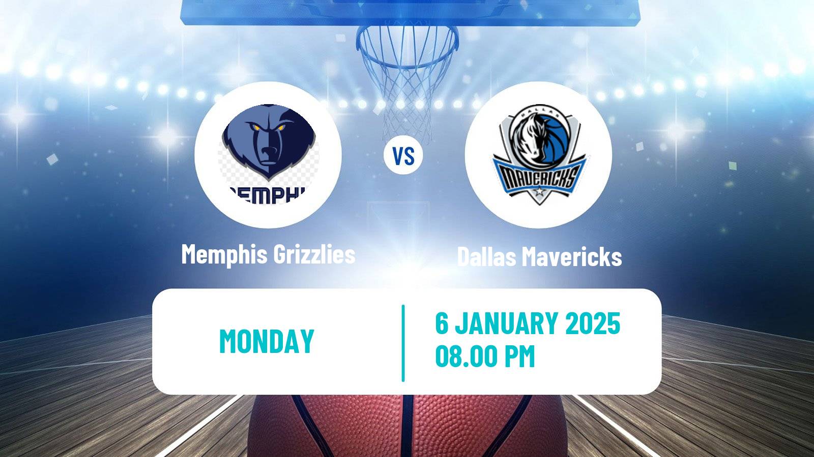 Basketball NBA Memphis Grizzlies - Dallas Mavericks