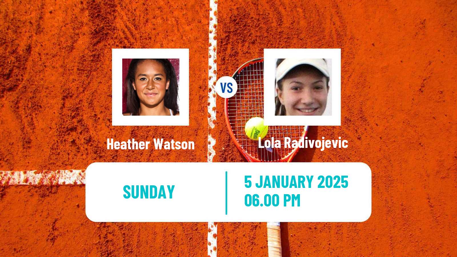 Tennis WTA Australian Open Heather Watson - Lola Radivojevic