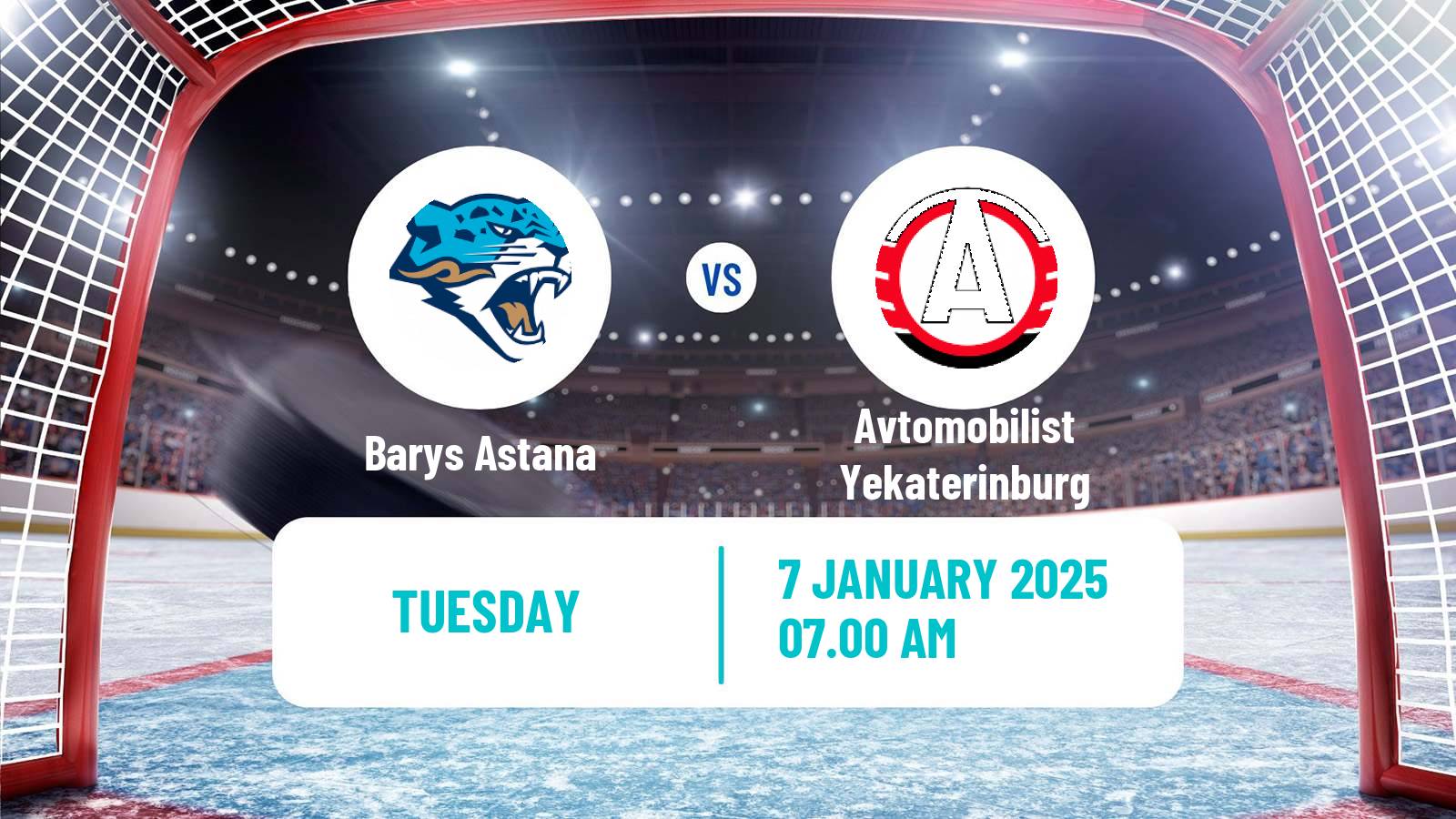 Hockey KHL Barys Astana - Avtomobilist Yekaterinburg