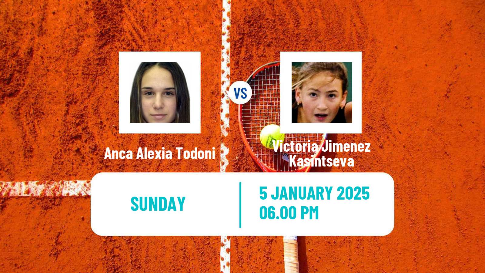 Tennis WTA Australian Open Anca Alexia Todoni - Victoria Jimenez Kasintseva