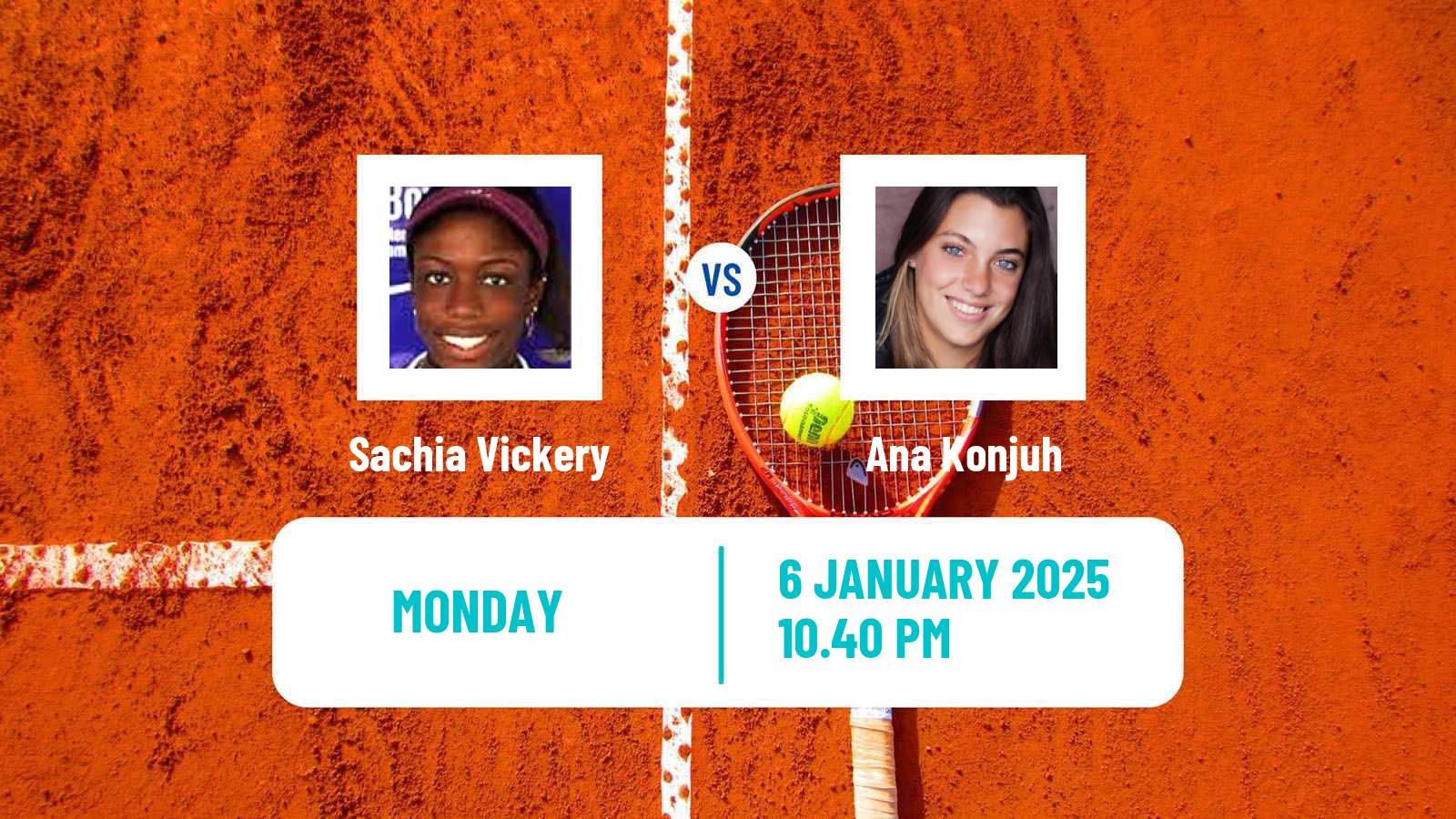 Tennis WTA Australian Open Sachia Vickery - Ana Konjuh