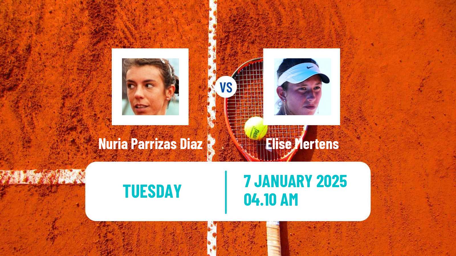 Tennis WTA Hobart Nuria Parrizas Diaz - Elise Mertens