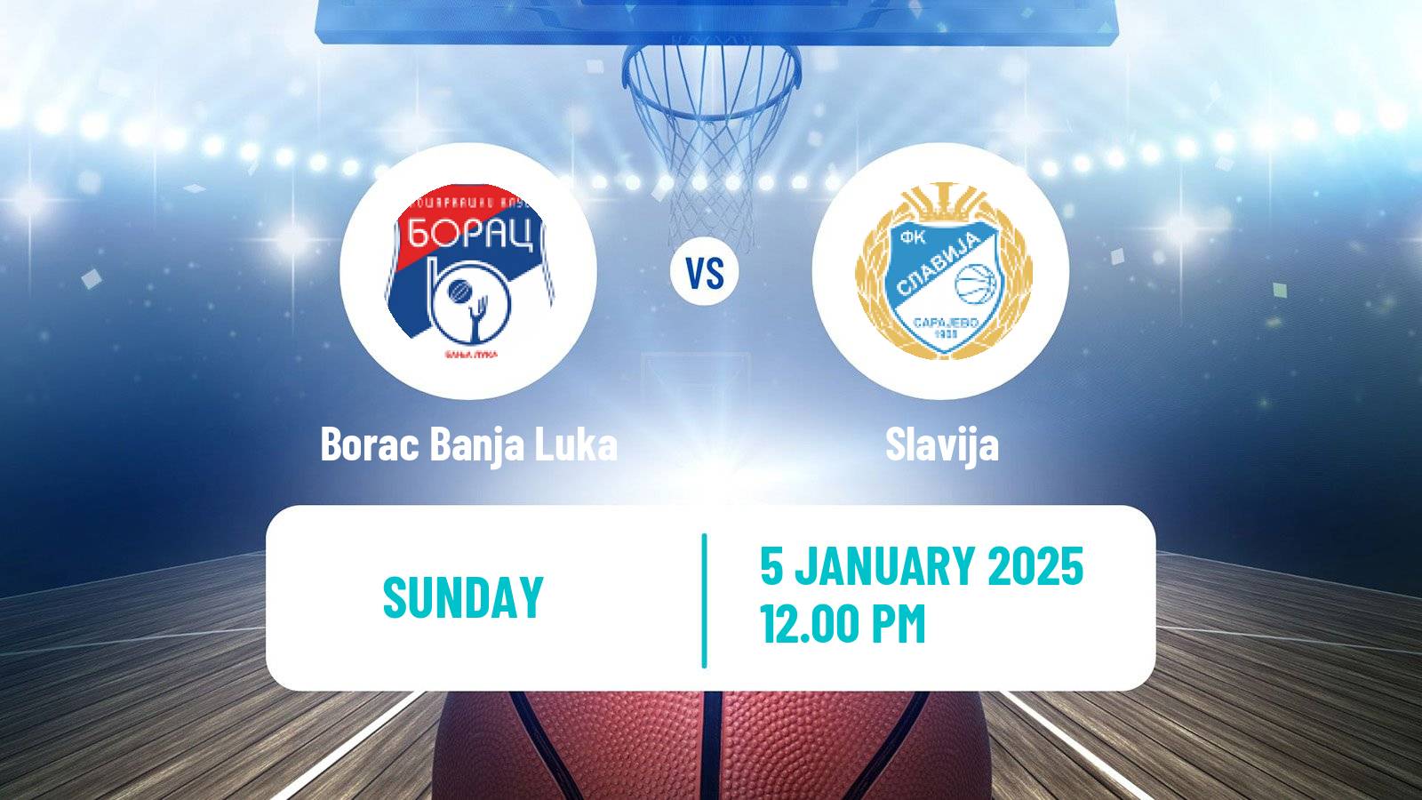 Basketball Bosnian Prvenstvo Basketball Borac Banja Luka - Slavija