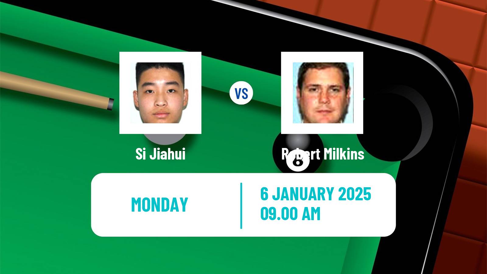 Snooker Championship League Si Jiahui - Robert Milkins