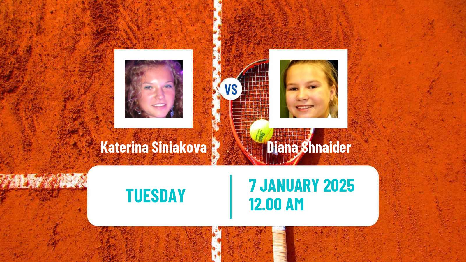 Tennis WTA Adelaide Katerina Siniakova - Diana Shnaider