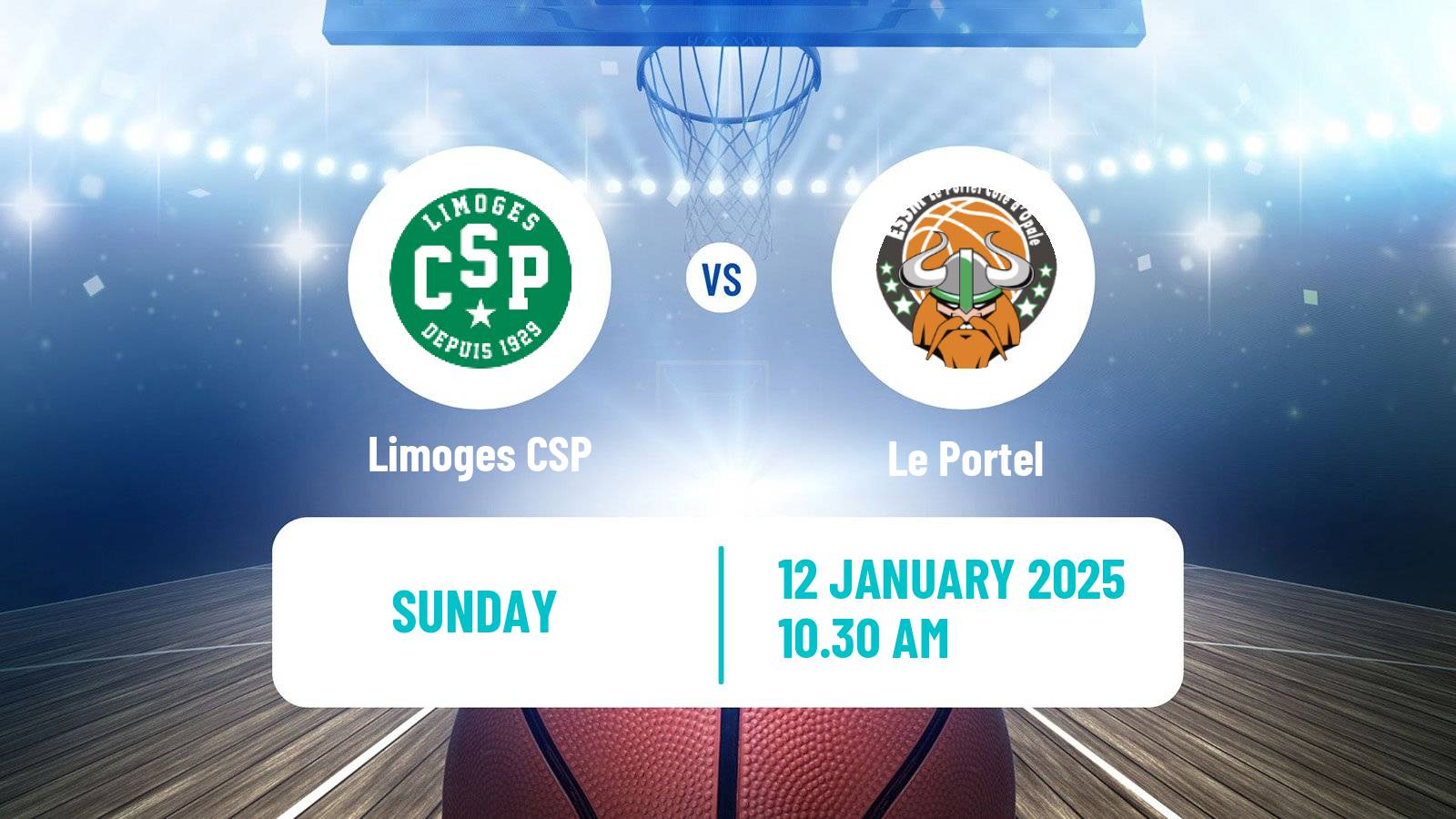 Basketball French LNB Limoges - Le Portel