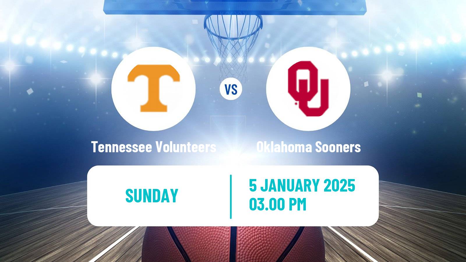 Basketball NCAA College Basketball Women Tennessee Volunteers - Oklahoma Sooners