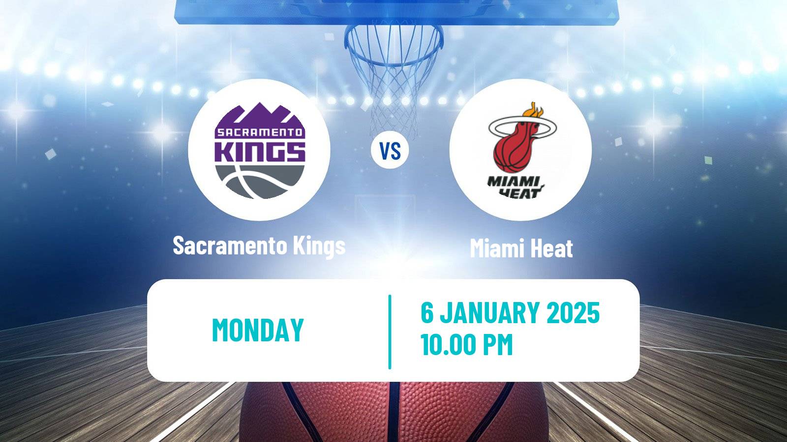 Basketball NBA Sacramento Kings - Miami Heat