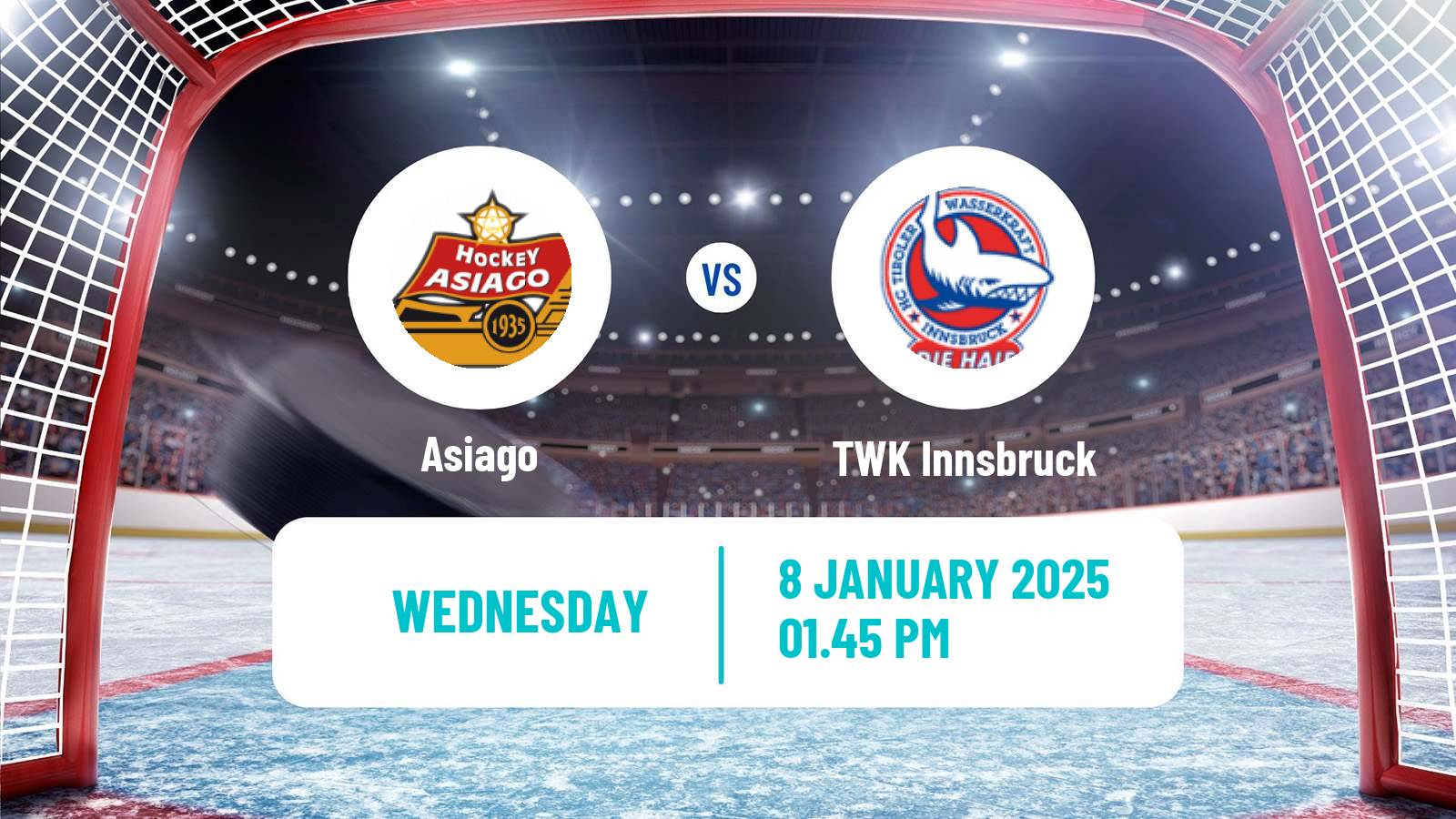 Hockey Austrian Ice Hockey League Asiago - TWK Innsbruck