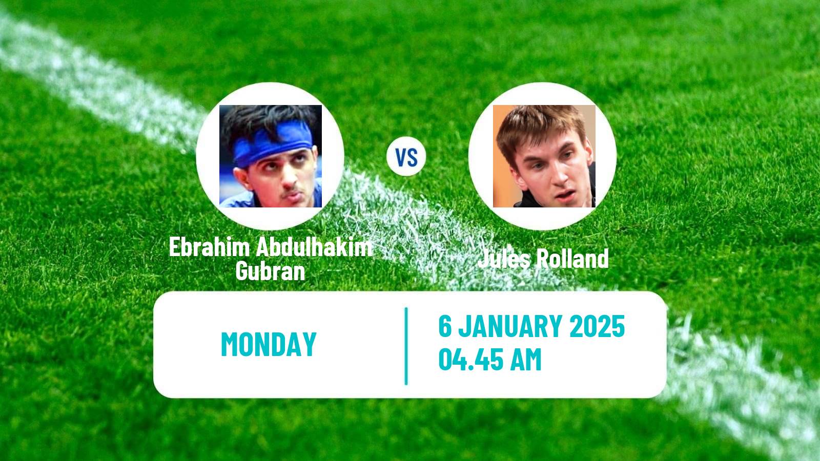 Table tennis Wtt Star Contender Doha Men Ebrahim Abdulhakim Gubran - Jules Rolland