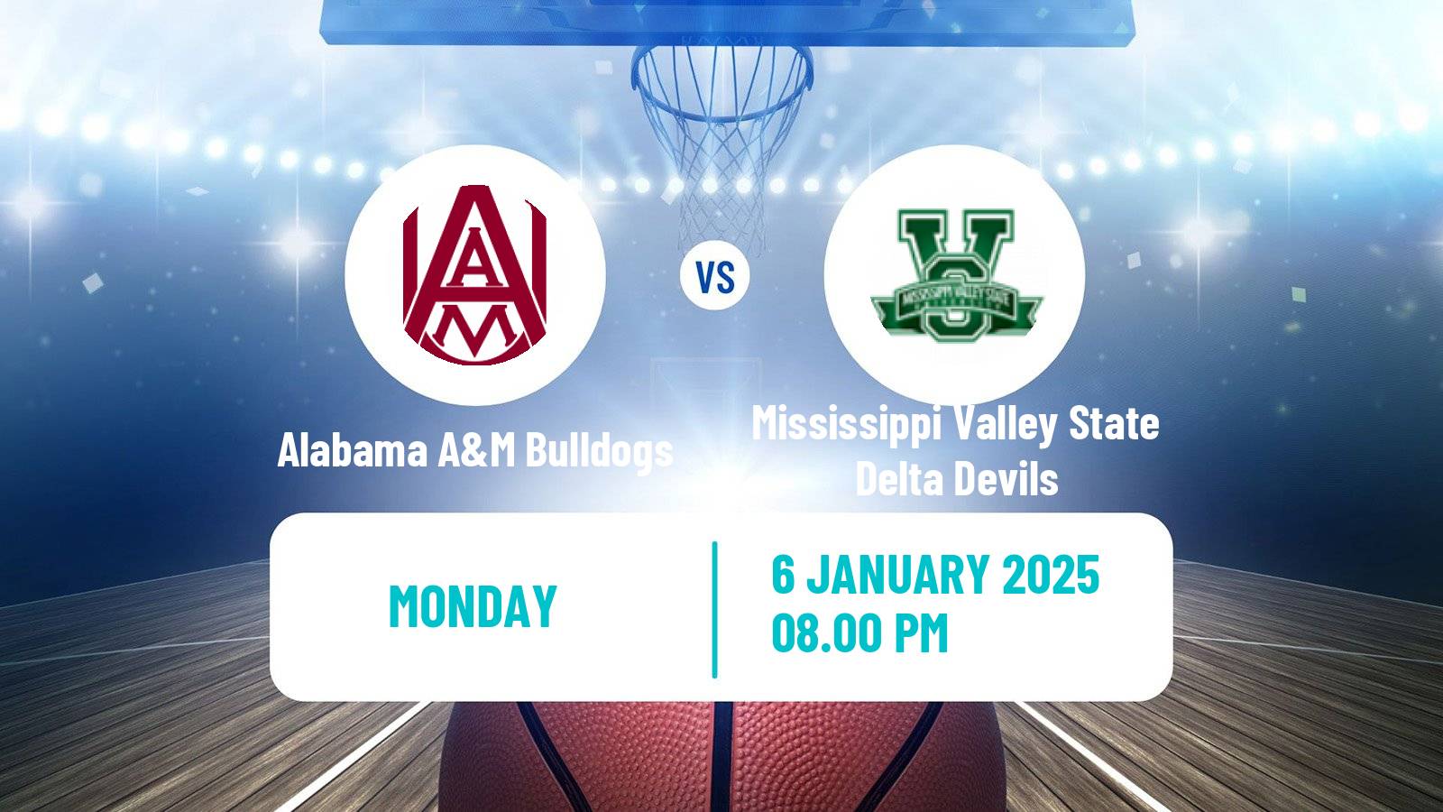 Basketball NCAA College Basketball Alabama A&M Bulldogs - Mississippi Valley State Delta Devils